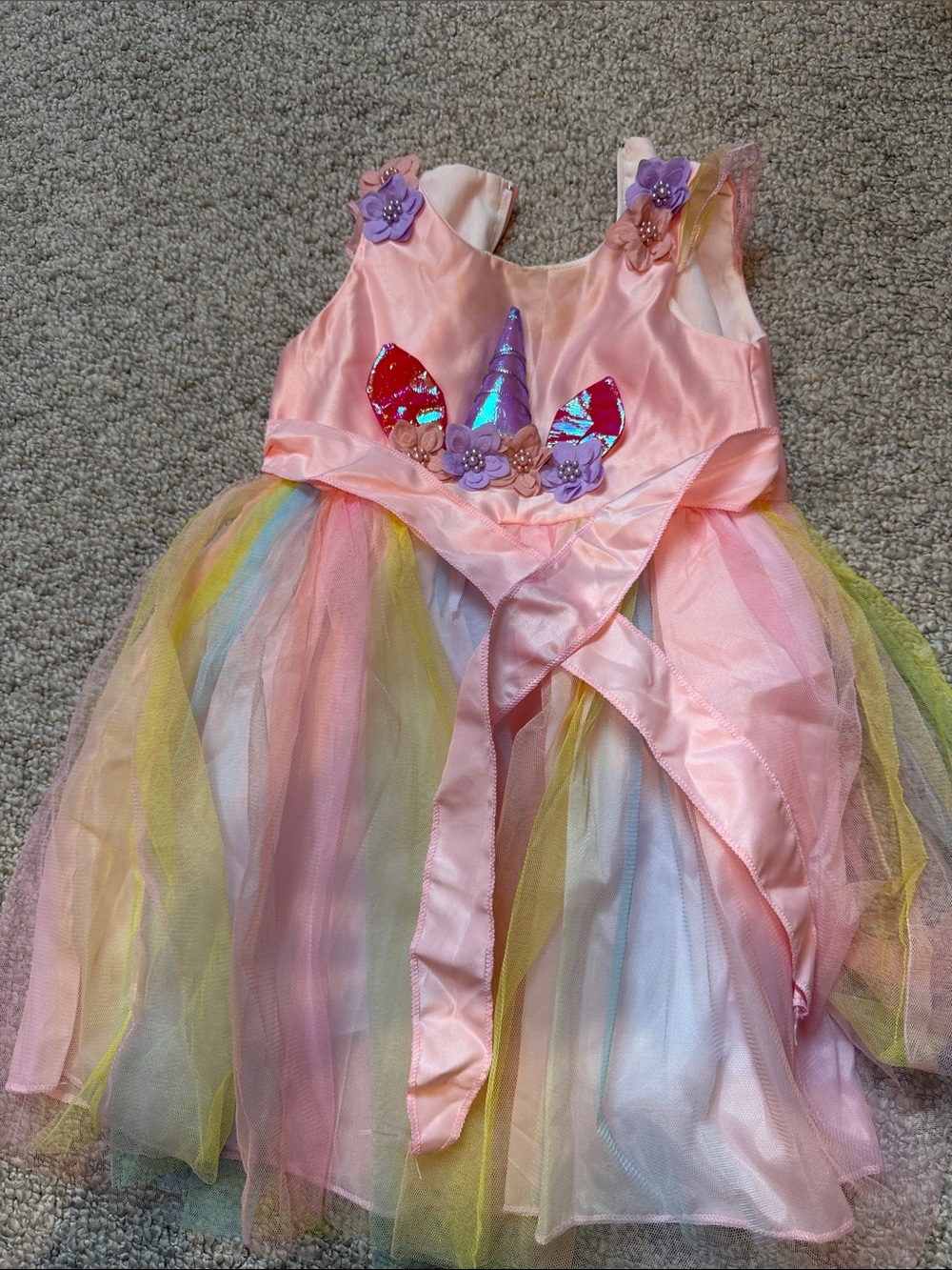 Kids Pink Unicorn Tutu Costume Dress